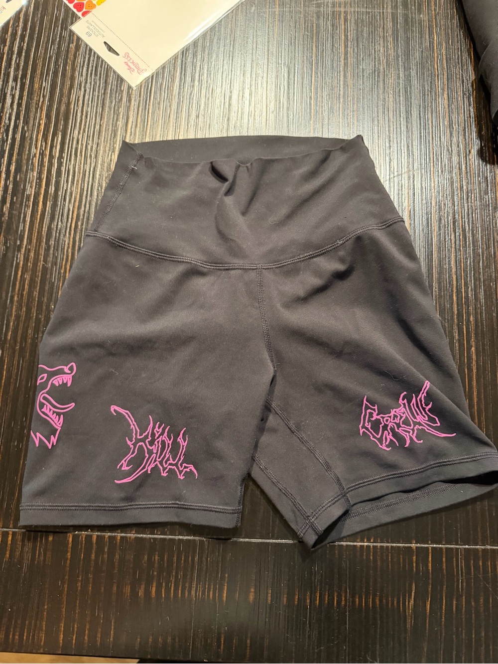 Women’s Black Kill Crew High-Waist Biker Shorts with butt scrunch size small
